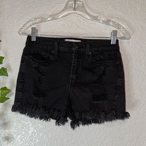 Mudd Black High Rise Jean Shorts - Size 5